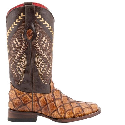 

Женские коричневые классические ботинки Ferrini Bronco Pirarucu Square Toe Cowboy 93393-61, Коричневый, Ferrini Bronco Pirarucu Square Toe Cowboy
