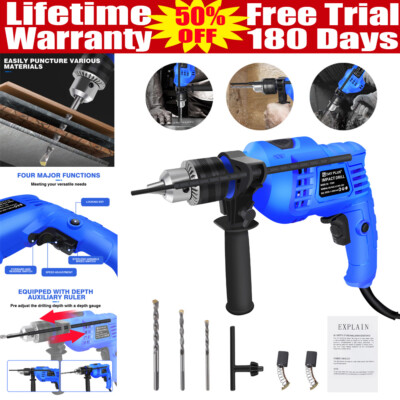 3000W Power Hammer Drill Heavy Duty Corded Electric Impact Driver with Bit Set