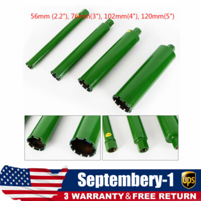 Core Drill Set Wet Diamond Concrete Core Drill Bit 4 Size 2.2''/3''/4''/5'' Thread