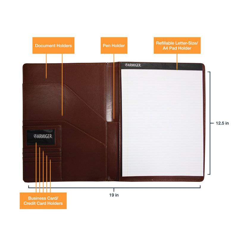 Armiger Executive Bonded Leather Professional Business Document and Card Holder
