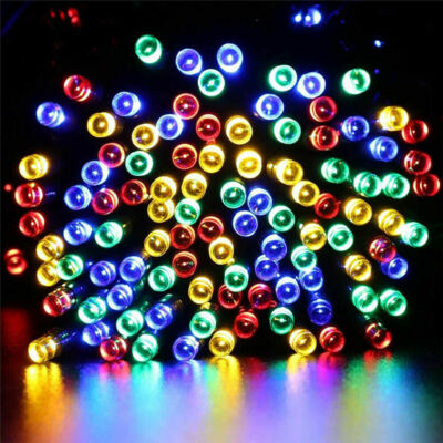 100/200 LED Solar Powered String Lights Waterproof Fairy Garden Lighting Decor