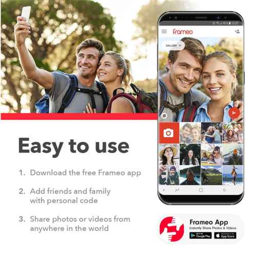 Sylvania 7" Wi-Fi Frameo Digital Picture Frame SDPF7095-B Certified Refurbished