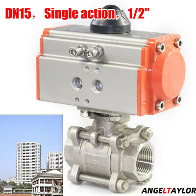 Pneumatic Ball Valve | Single Acting Ball Valve Air Actuated 1/2