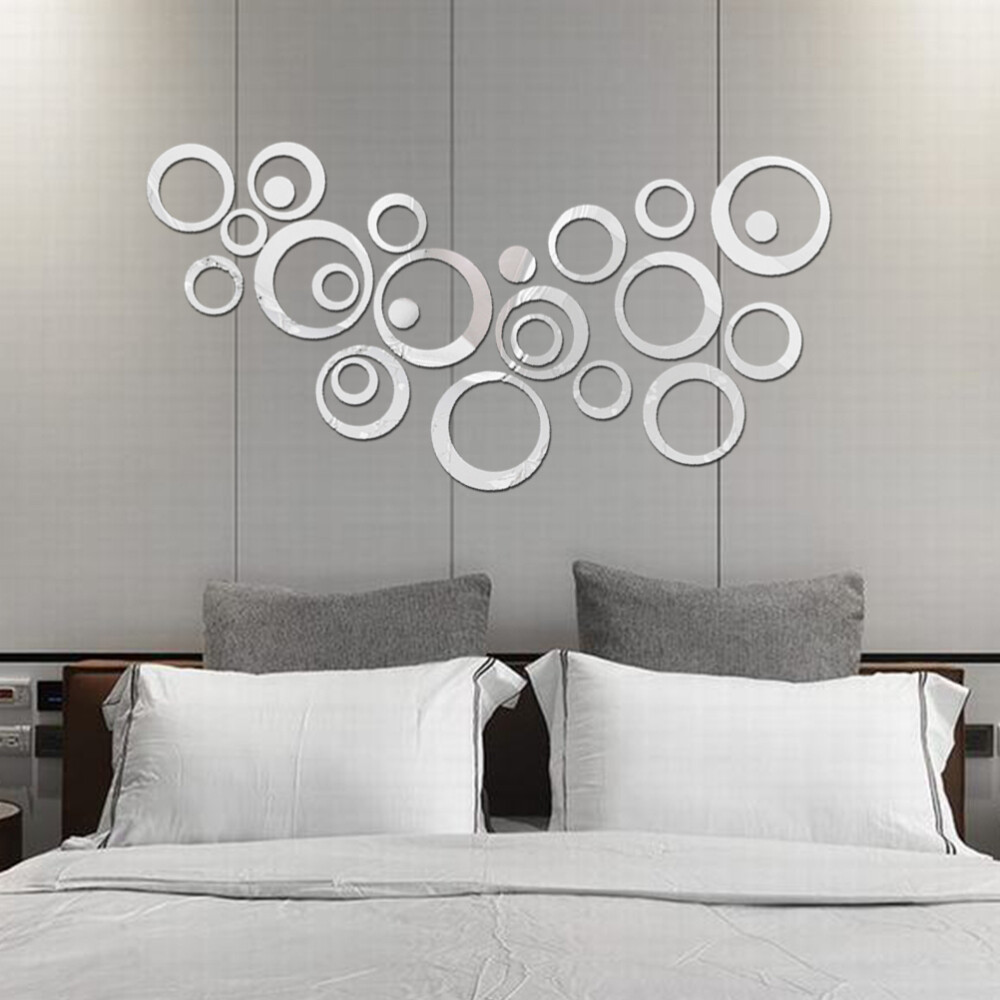Download 1 Pack of Adhesive Wall Decoration Circle Mirror DIY Wall Sticker for Home | eBay