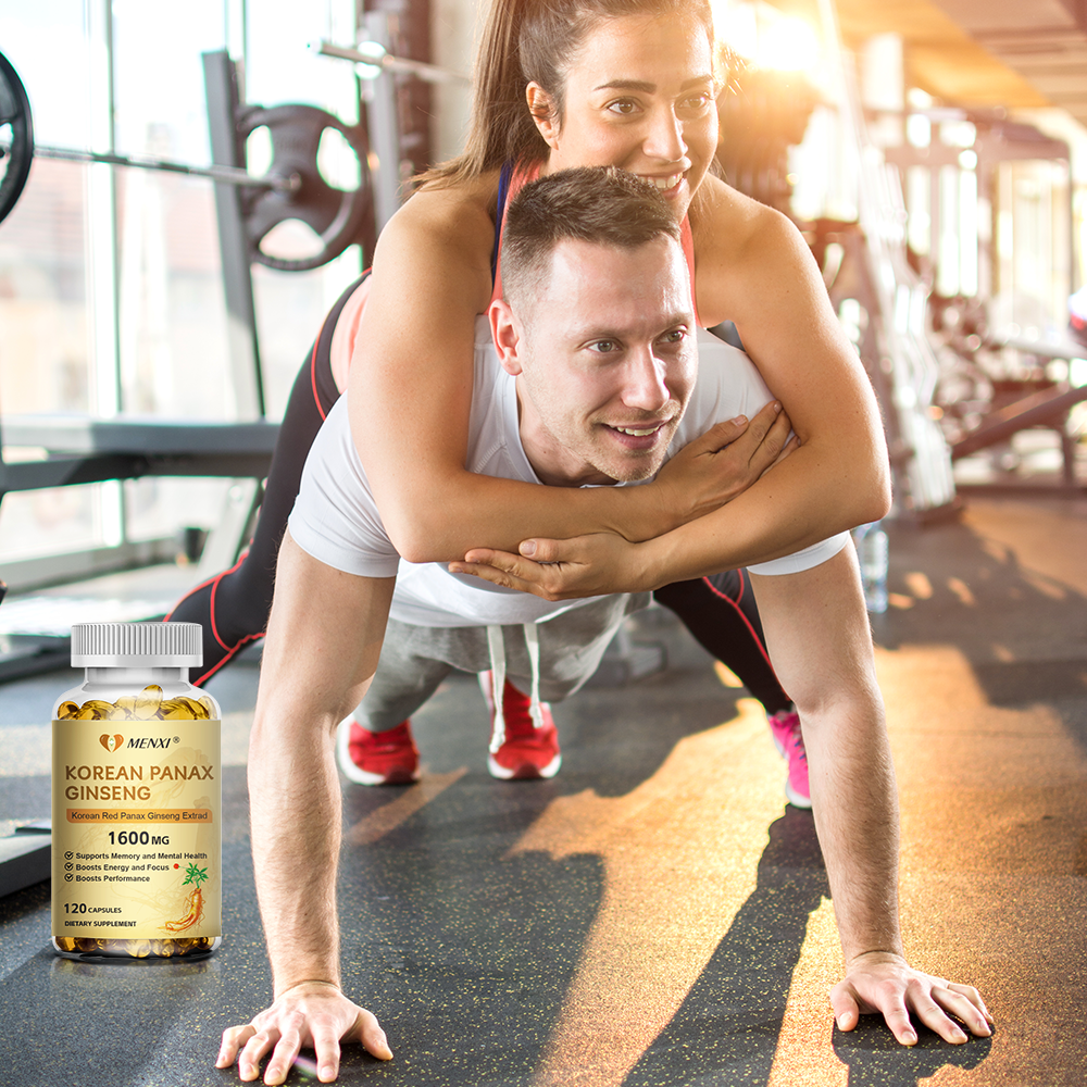 Korean Red Panax Ginseng 1600mg - 120 Capsules - High Strength NON-GMO