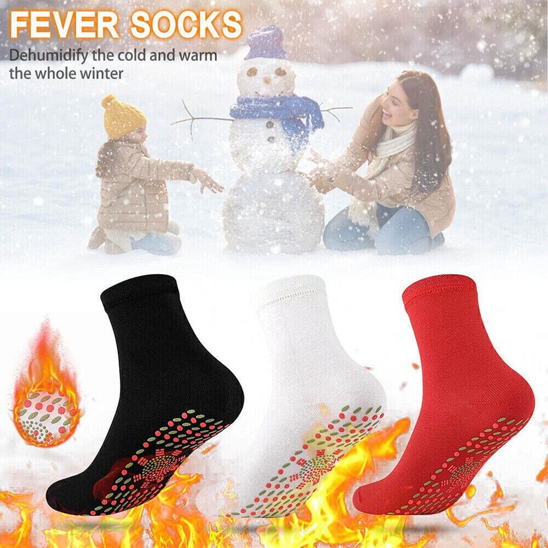 Warm Tourmaline Acupressure Self Heating Cotton Stretch Sock Comfort Durable US