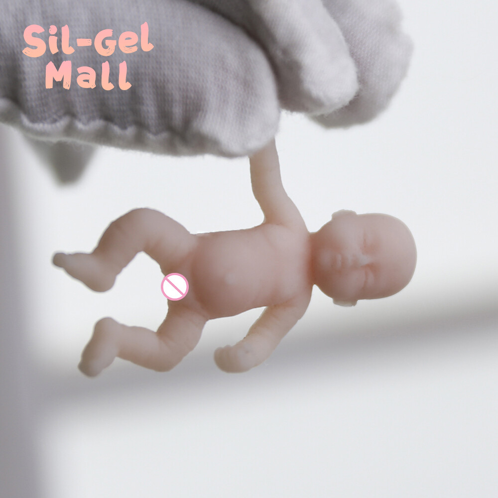 Cute Realistic Reborn Dolls 2PCS/Set Mini 1.9-3.9 inch Full Silicone Baby Dolls