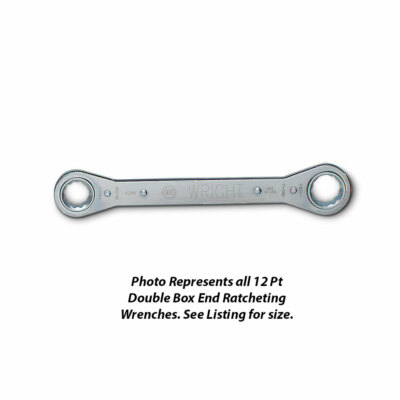 Wright Tool 9383 1/2''x9/16'' 12-Pt Ratcheting Double Box End Laminated Wrench