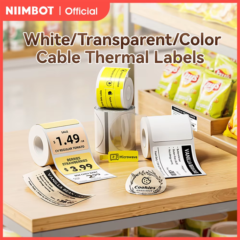 1 Roll Waterproof Sticker Cable Labels Self-adhesive Tag for B21 B3S B1 B31 Comm