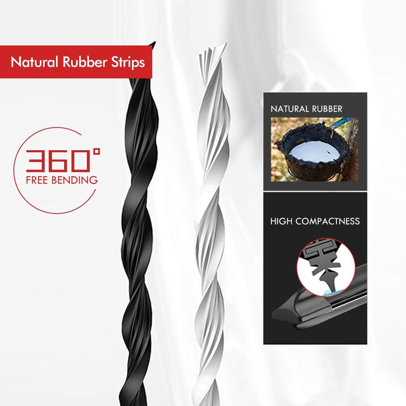 UTV Manual Wiper Hand Operated Windshield Wiper Kit with 16" Rubber Blade Compat