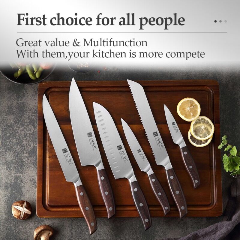 XINZUO Kitchen Tools 6 PCS Kitchen Knife Set Utility