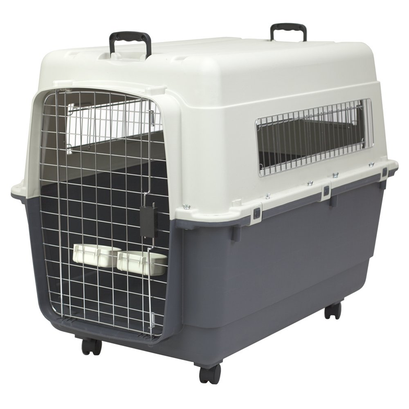 Travel Kennel XXL Extra Large Big Oversized Crate Dog Plastic Pet Carrier Caster