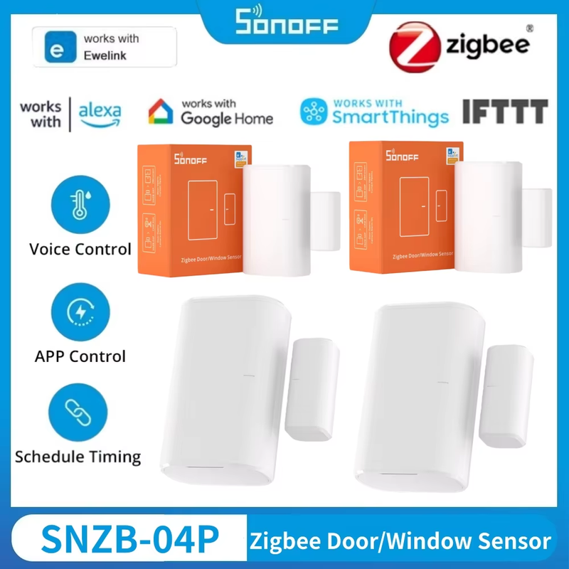 SNZB-04P Zigbee Door Sensor SNZB 04P EWeLink APP Alert Notification Smart Home