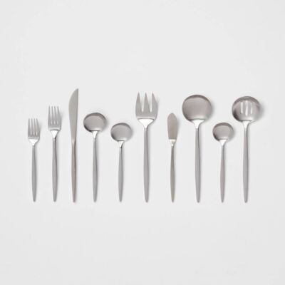 45pc Shapleigh Flatware Set Silver - Threshold 827245_RN_app