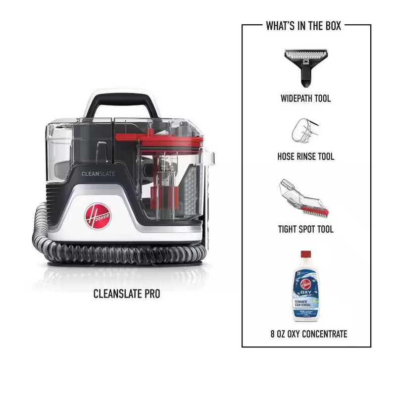 Hoover CleanSlate Pro Portable Carpet and Upholstery Spot Cleaner Powerful Clean