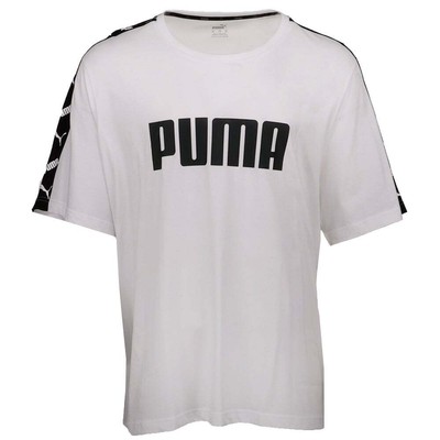 

Puma Dissolve Taping Crew Neck Short Sleeve TShirt Mens Size  Casual Tops, Белый, Puma Dissolve Taping Crew Neck Short Sleeve TShirt