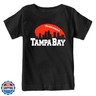 Tampa Bay Football Skyline Kid's Fan T-Shirt (Black Shirt, YXL)
