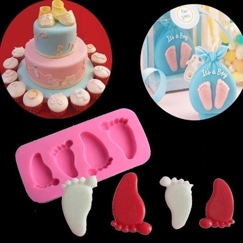 1pc Baby Foot Silicone Molds Fondant Cake Decorating Tools Silicone Soap Molds /&