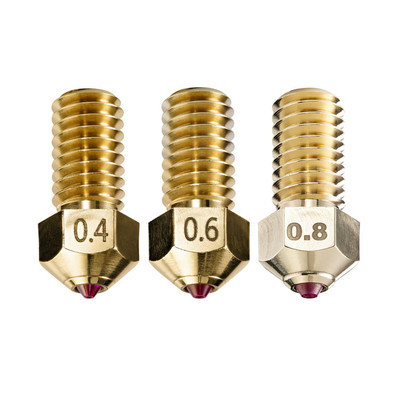 3D Printer Ruby Nozzle for Ankermake M5 / M5C, Abrasion Resistant, 3-Pack (1 X 0