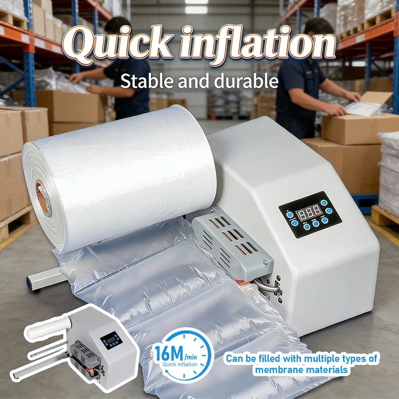 16m/min Fast Air Cushion Inflator Machine Automatic Sealing Inflatable Packaging