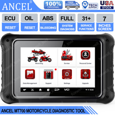 ANCEL MT700 Motorcycle OBD2 Scanner All System Diagnostic Scan Tool ECU Coding