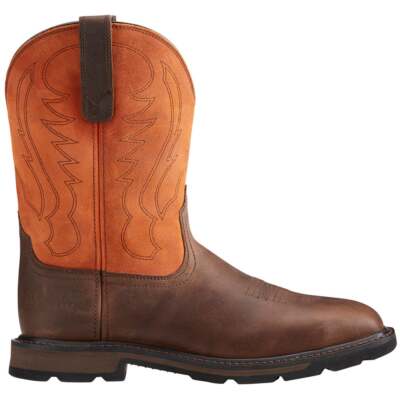

Ariat Groundbreaker Wide Square Toe 10 Steel Toe Work Mens Brown Work Safety S, Коричневый, Ariat Groundbreaker Wide Square Toe 10" Steel Toe Work