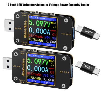 Type-C USB Multimeter Current Mete Voltage Meter Digital Tester Detector Tester
