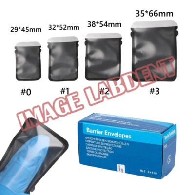 200/300PCS Dental Digital X-Ray ScanX Barrier Envelopes #0 #1 #2 #3 Cover Bags