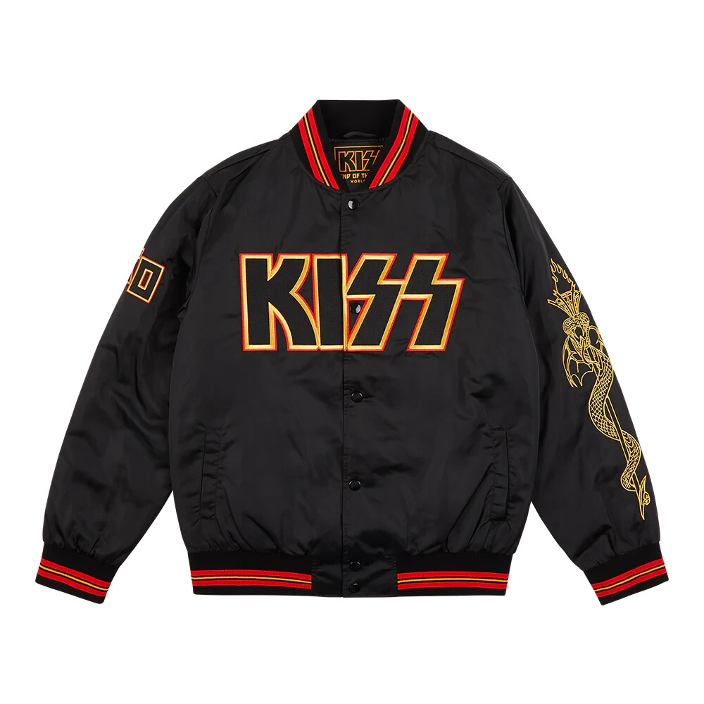 KISS Official End Of The Road Tour Bomber Jacket Size 2XL