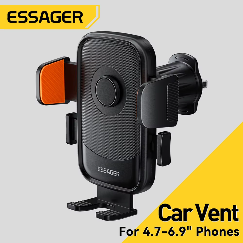 360°Rotating Car Phone Holder One-touch locking Air Vent Clip Universal Phone St