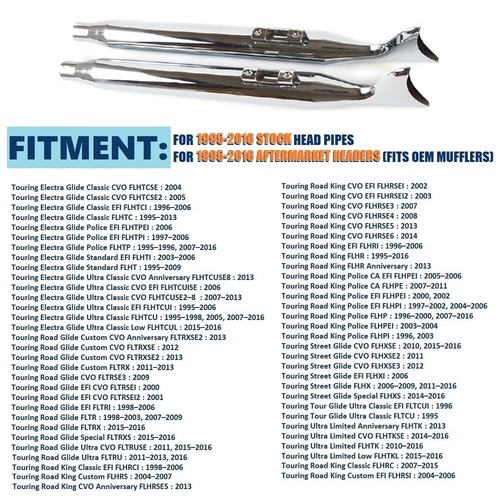 36”Chrome Fishtail Slip on Muffler 3" Fish Tail  For Harley 1995-2016 Touring