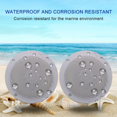 4'' Waterproof Car Speakers Marine Boat Speakers Flush Mount In 2 Way Ceiling USA