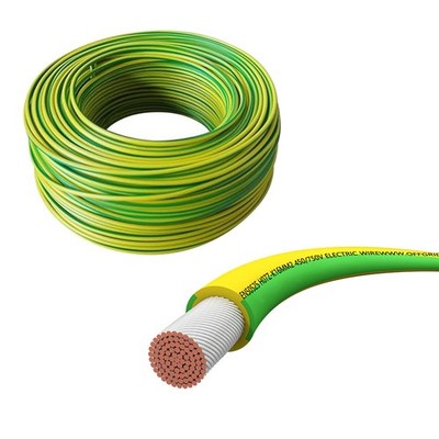 Kabel 5-500m Erdungskabel H07Z-K 10mm²  Grün / Gelb 450/750V XLPO