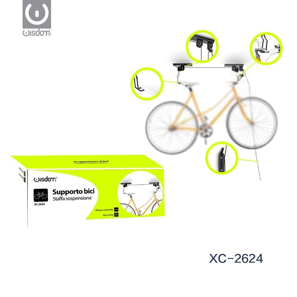 Staffa Supporto A Sospensione Soffitto Portabici Per Bici Bicicletta Xc-2624 wis