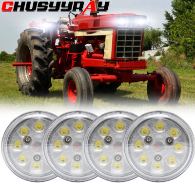 RE19081 RE19082 Round LED Conversion Headlight Bulb Hi/Low Sealed Beam Head Lamp