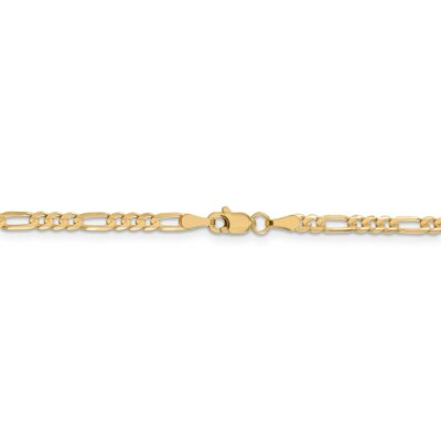 Pre-owned Superdealsforeverything Leslie's 10k Yellow Gold 3.0mm Figaro Chain; 7 Inch, Lobster Clasp