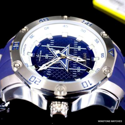 Invicta NFL Pro Diver Scuba Dallas Cowboys Blue Automatic 50mm Watch New