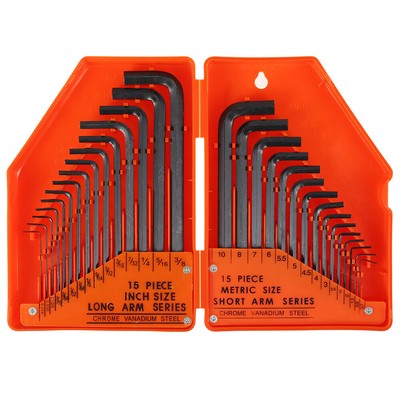 Metric Imperial Allen Wrench Set L Shape Ball End Hex Key Bike Repair US .c