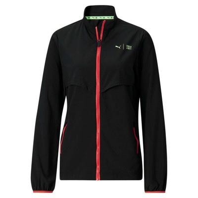 

Puma First Mile X Woven Full Zip Jacket Женская черная повседневная спортивная верхняя одежда 5, Черный, Puma First Mile X Woven Full Zip Jacket