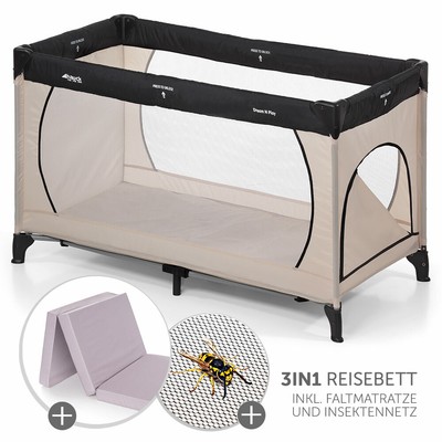 Hauck Baby Kinder Reisebett Dream'n Play Plus - mit Matratze & Insektenschutz