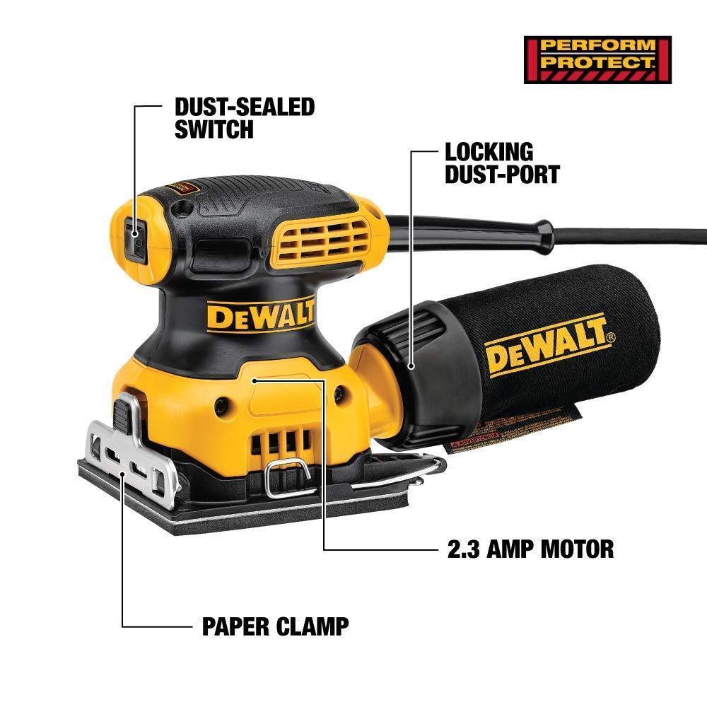Dewalt Dwe6411K 1/4 Sheet Palm Grip Sander Kit