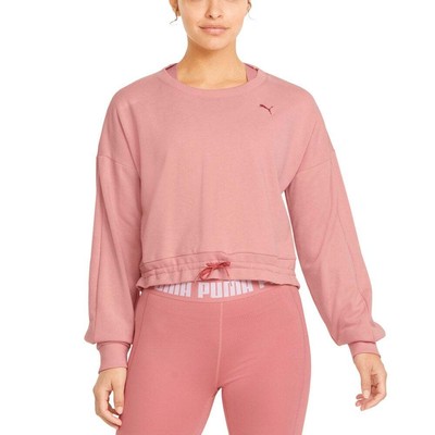 

Puma Train French Terry Crew Neck Long Sleeve Sweatshirt Womens Pink Coats Jacket, Розовый, Puma Train French Terry Crew Neck Long Sleeve Sweatshirt