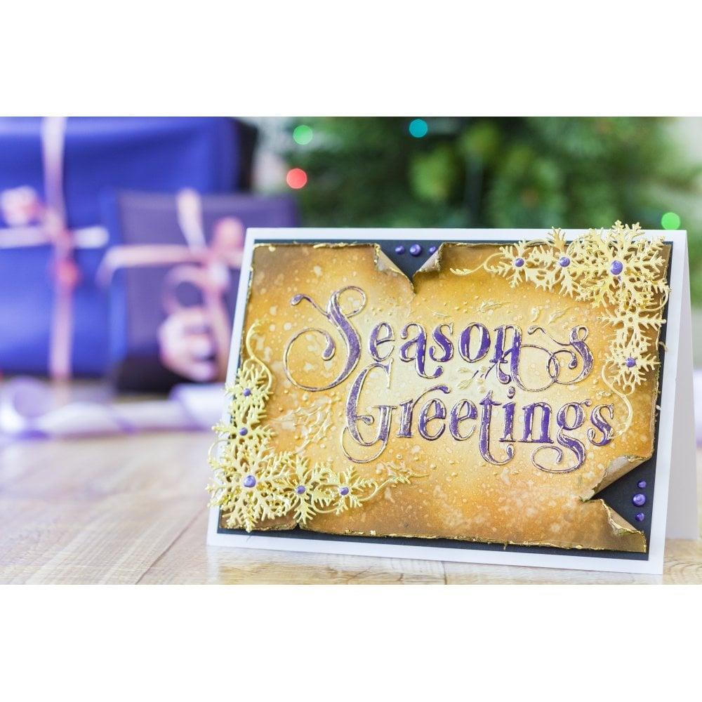Crafter's Companion Gemini 3D Prägefolder (12,7 x 17,9cm) - Season's Greetings