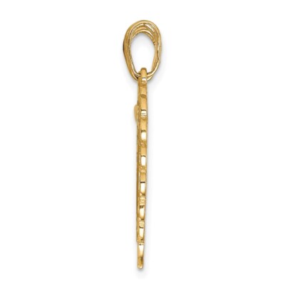 Pre-owned Superdealsforeverything Real 14k Yellow Gold Reversible Mizpah 2 Piece Break Apart Charm