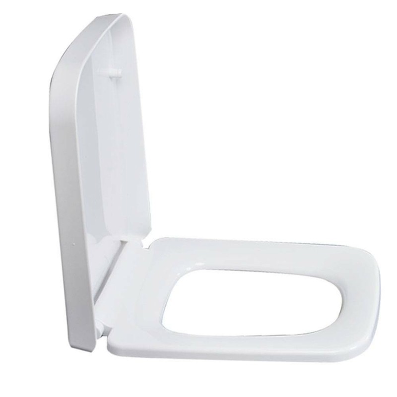 Luxury Square Toilet Seat Heavy Duty White Soft Close Top Quick Release