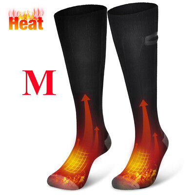Electric Heated Socks Rechargeable Battery Winter Thermal Warmer Sports Socks US