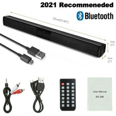 Bar 4 Speaker System Wireless Bt Subwoofer Tv Home Theater&remote