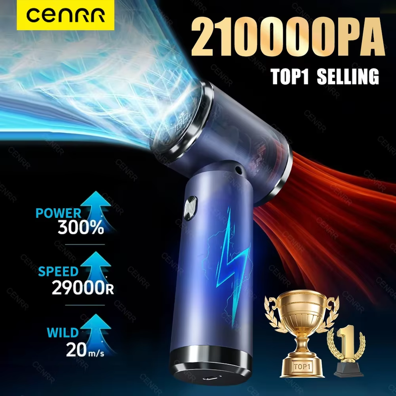 210000PA Car Vacuum Cleaner Mini Powerful Handheld Wireless Home Appliance for B