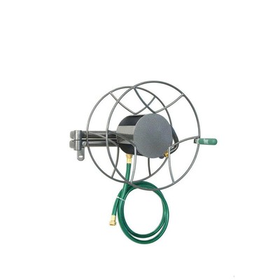 Yard Butler Reel Swivel Wall Mount Grip Handle Kink Resistant Manual Crank Gray