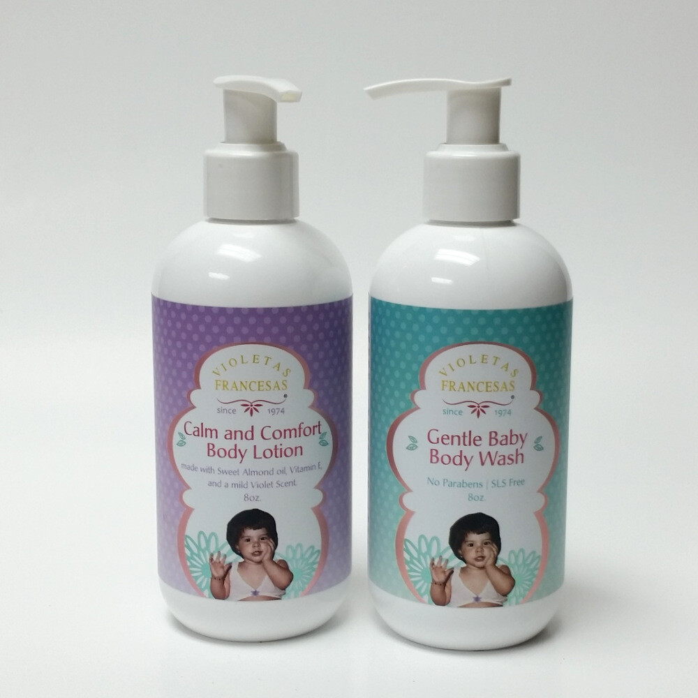 Violetas Francesas Gentle Baby Body Wash, Lotion & Splash Cologne SET